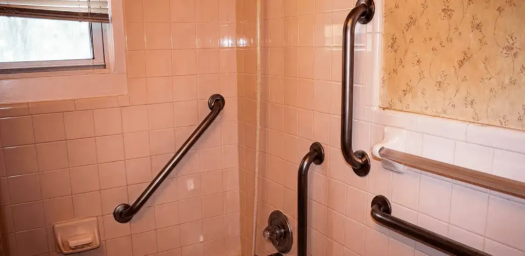 Shower grab bar installation for bathroom safety and accessibility in San Francisco, CA