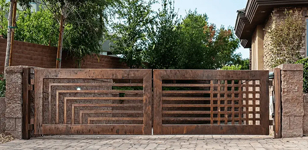 Custom driveway gate installation for a home entrance in San Francisco, CA