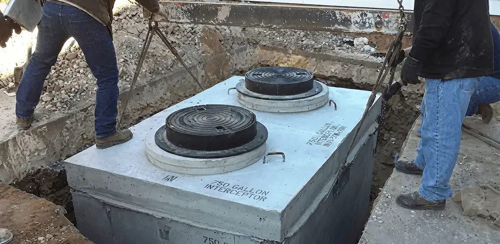 Grease trap installation for a commercial property drainage system in San Francisco, CA